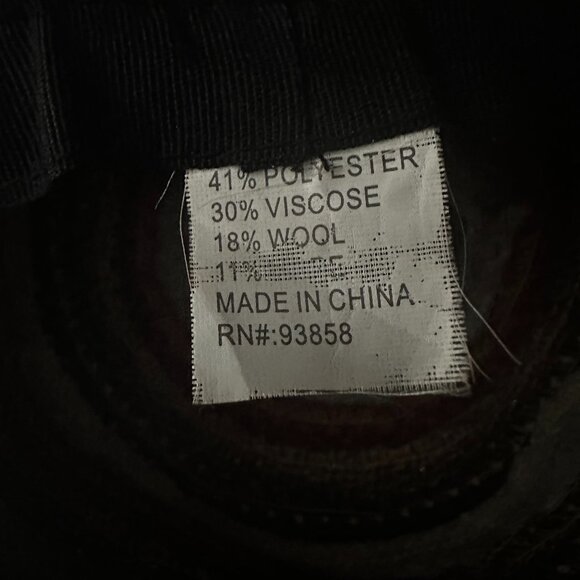 EUC Patchwork Bucket Hat with Red an Brown Contrast Prints - Picture 7 of 7